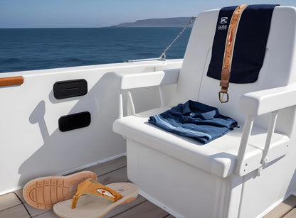 Redfish Embroidered Nubuck Tan Leather Belt