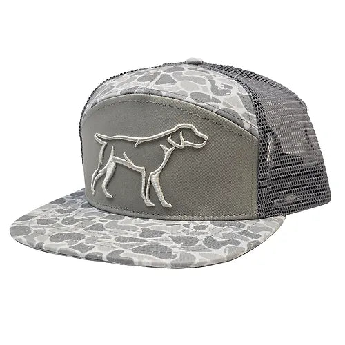 Fieldstone grey Backwoods Camo 7 Panel 3D Puff Hat