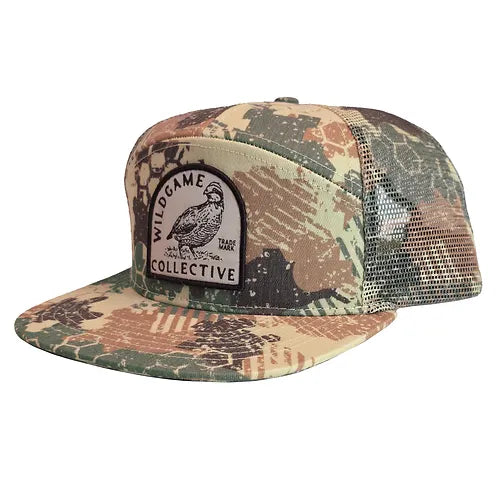 Fieldstone WILDGAME 7 Panel Camo Quail Patch Hat