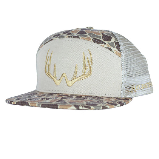 Fieldstone 7 panel Backwoods Rack Logo Hat