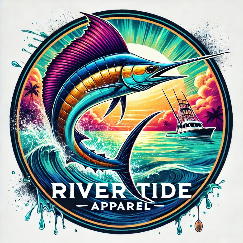 River Tide Sunset Marlin T-Shirt