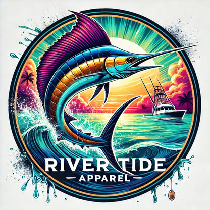 River Tide Sunset Marlin T-Shirt