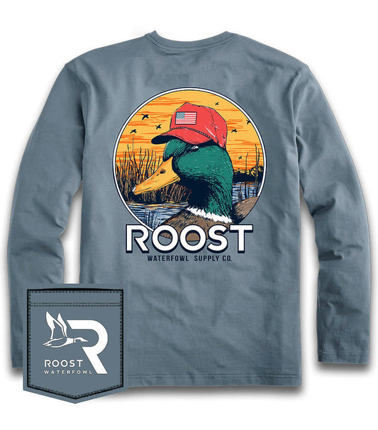 Roost Duck with Hat LS Tee Shirt