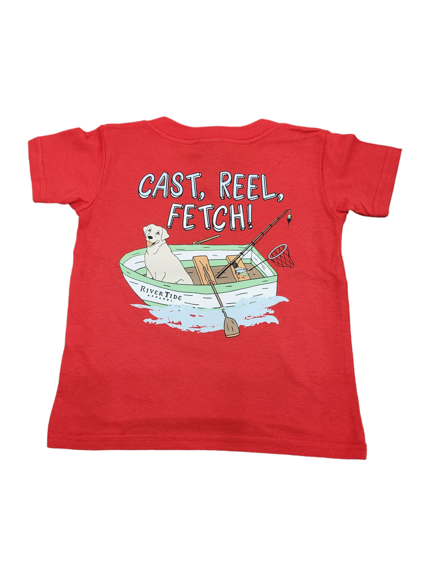 Cast, Reel, Fetch! Tee Shirt (Red)