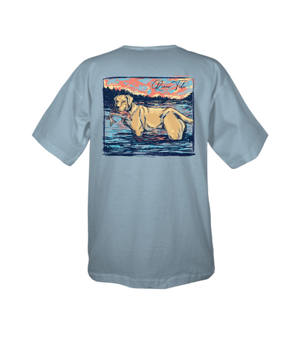 Yellow Lab Fish Tee Shirt