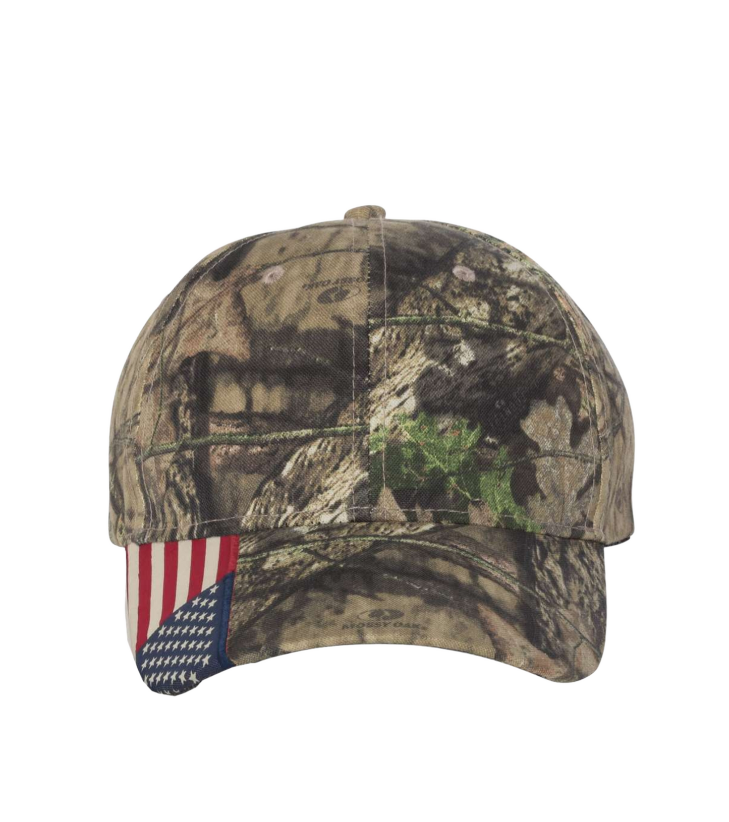 Mossy Oak Camo Hat with American Flag