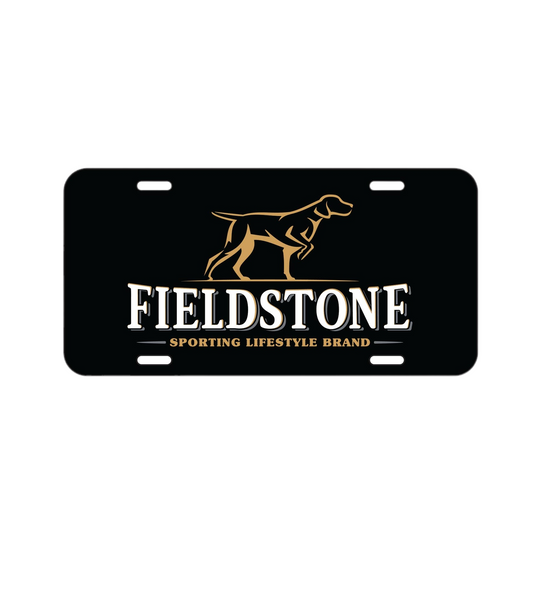 Fieldstone License Plate Black