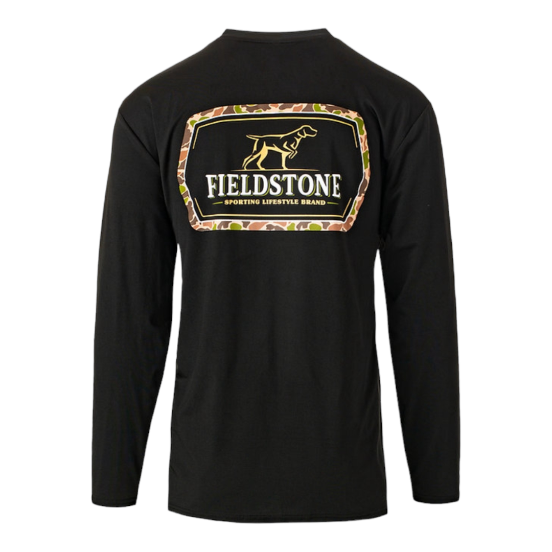 Fieldstone Performance Camo Logo LS Tee