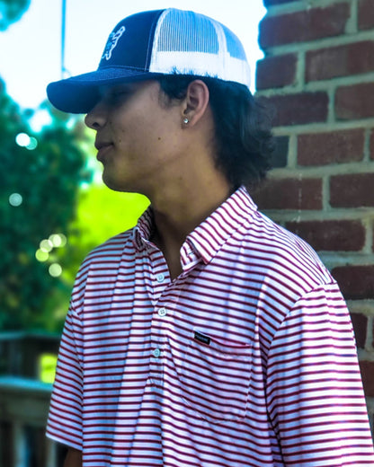 Fieldstone Charleston Performance Polo Red/Navy