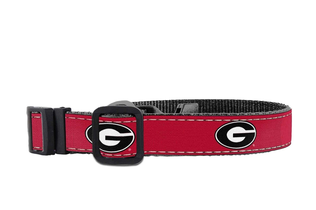 Georgia Bulldogs Adjustable Ribbon Dog Collar