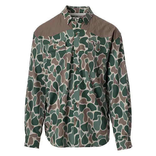 Roost Camo Button Down with Shoulder Patch