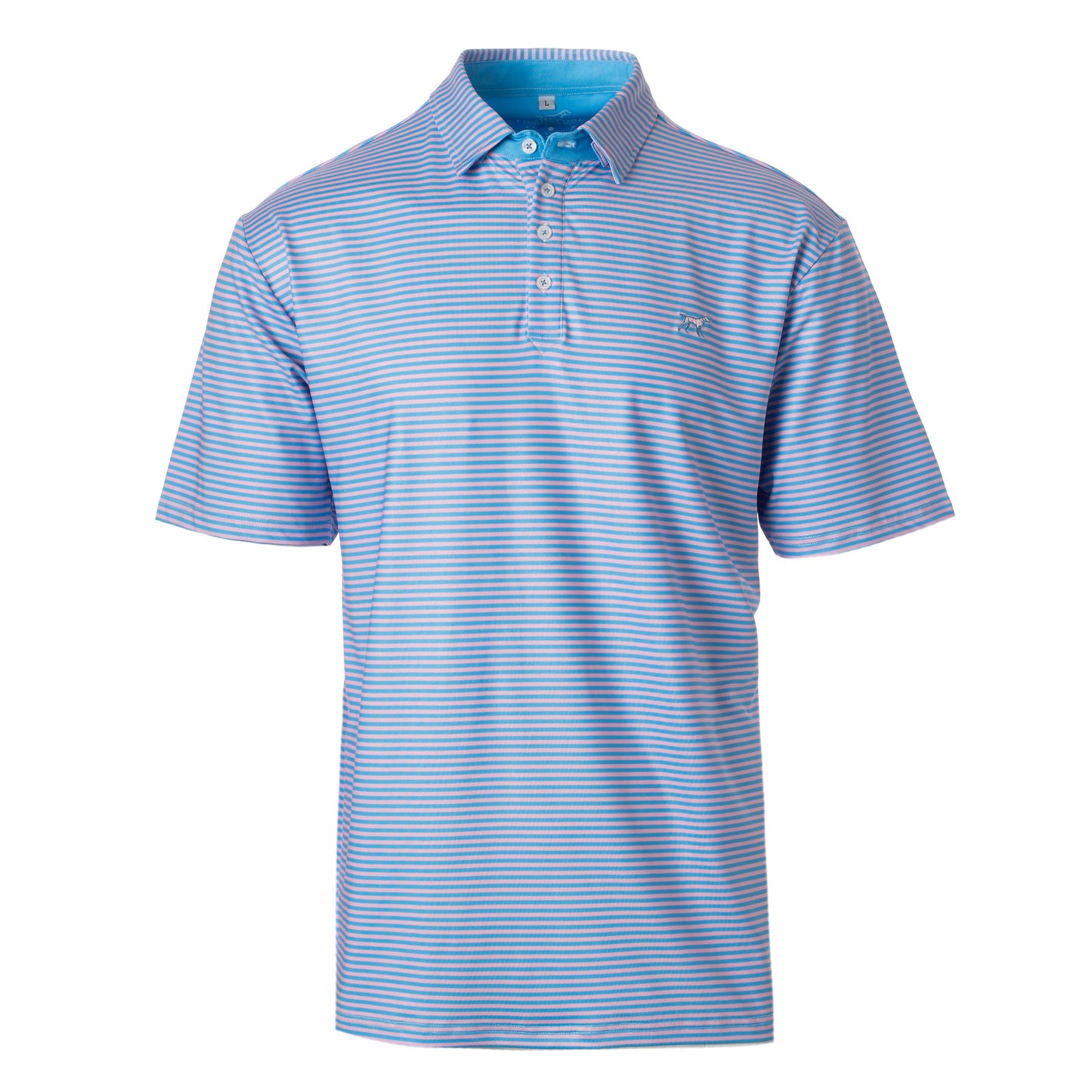 Fieldstone Signature Performance Polo Blue & Pink