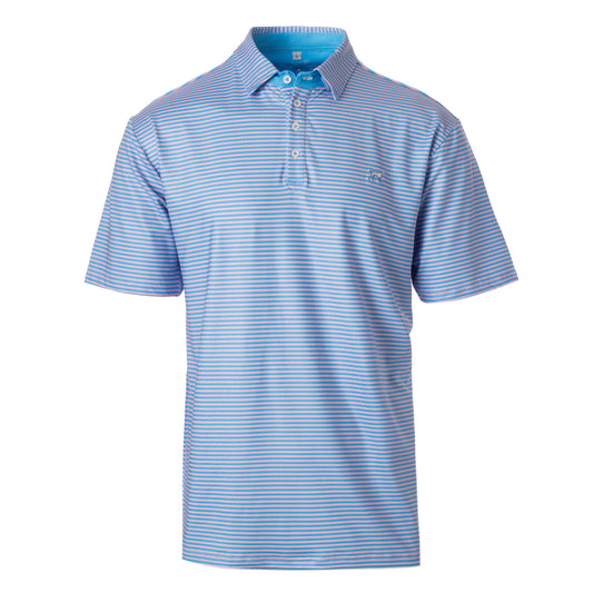 Fieldstone Signature Performance Polo Blue & Pink