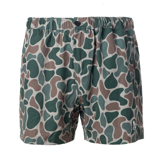 Roost Shorts Waterfowl Camo Button