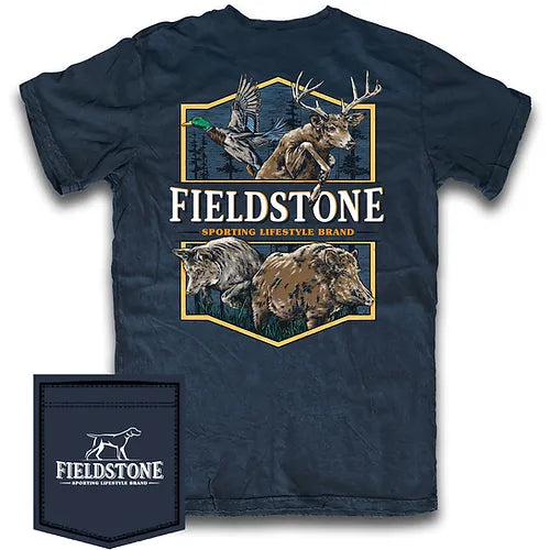 Fieldstone American Wildlife T-shirt Navy