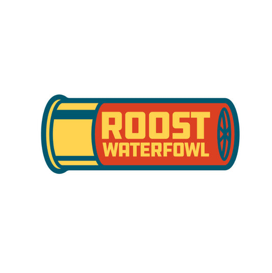 Roost Shotgun Shell Badge Sticker