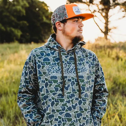 Fieldstone Backwoods Script Camo Hoodie