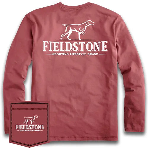 Fieldstone Crimson LS Logo T-Shirt