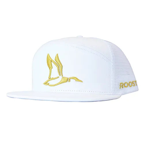 Roost Solid 3D Duck Logo Hat White