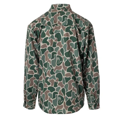 Roost Camo Button Down with Shoulder Patch