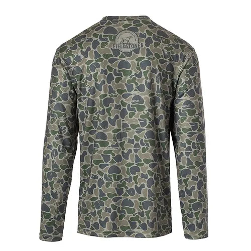 Fieldstone Backwoods Camo Dry Fit L/S Pocketed Tee