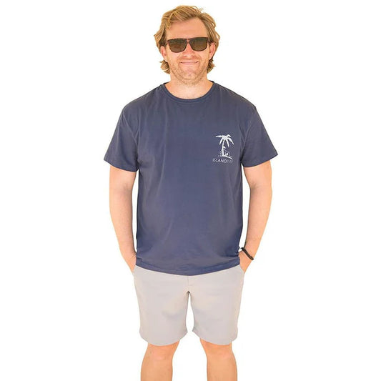 Island Bum Tiki Joe T-shirt Blue