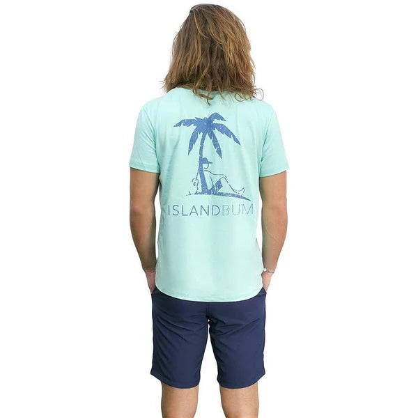 Island Bum Tiki Joe T-shirt Seafoam